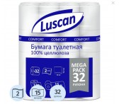 1592211 Бумага туалетная Luscan Comfort MegaPack 2-слойная белая (32 рулона в упаковке)
