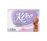 КБ527-3КЛЕ12Т Бумага туалетная Kleo аромат Лаванда, 3 слоя, 12 рулонов