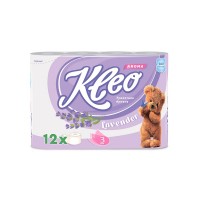 КБ527-3КЛЕ12Т Бумага туалетная Kleo аромат Лаванда, 3 слоя, 12 рулонов