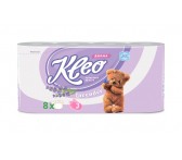 КБ524-3КЛЕ8Т Бумага туалетная Kleo аромат Лаванда, 3 слоя, 8 рулонов