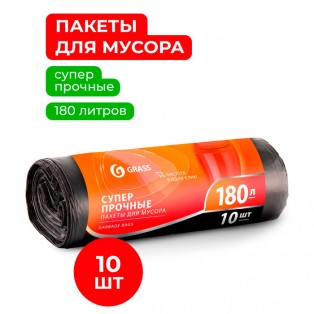 PP-0036 Мешок для мусора ПНД в рулоне 180л. 90*110 24 мкр. (черный) (рул. 10 шт) PP-0036 Мешок для мусора ПНД в рулоне 180л. 90*110 24 мкр. (черный) (рул. 10 шт)