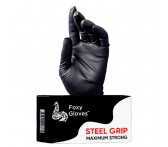 FOXY-GLOVES XL /УПАКОВКА Перчатки одноразовые нитриловые особопрочные черные XL,Уп. 50 пар