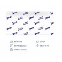 С443 Полотенца бумажные Z сложения 2 слоя 190 листов в пачке 21пач/упак Protissue