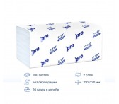 С197 Полотенца бумажные V-слож 2сл 200л/пач 20пач/упак PROtissue