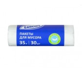 1694307 Мешки для мусора ПНД 35л 6мкм 30шт/рул белые 48х55см Luscan