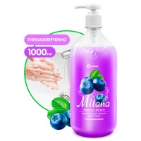126301Средство для мытья кожи рук "Milana" черника в йогурте с дозатором (флакон 1000 мл)
