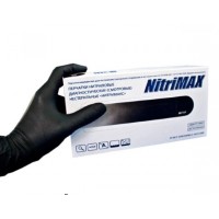 NitriMAX Перчатки нитриловые  Черные (размер L/100 шт)