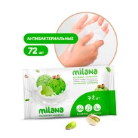 IT-0575 Влажные антибактериальные салфетки Milana Фисташковое мороженое (72 шт.)
