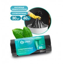PP-0021 Мешок для мусора ПНД в рулоне 60л. 65*55 8 мкр. (черный) (рул. 30 шт)