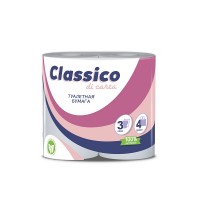 С402 Туалетная бумага «Classico di carta» 3 слоя 4 рулона