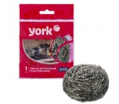 1571828 Губка-мочалка для мытья посуды YORK Макси спиральная стальная