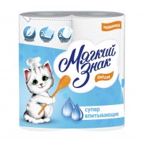С40 Полотенца бумажные Мягкий Знак Deluxe, 2 слоя, 2 рулона